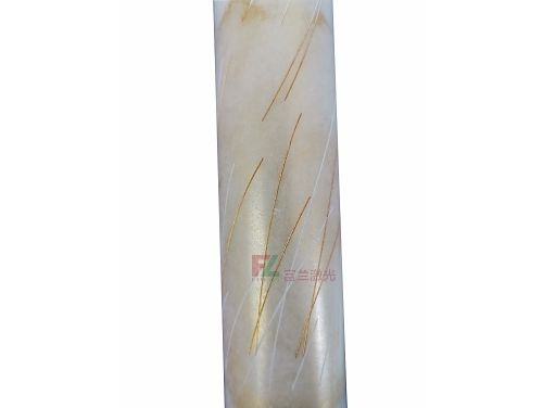 圓柱石材360度繞周激光(guāng)打标花(huā)紋（填色後）